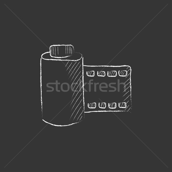 Camera roll. Drawn in chalk icon. Stock photo © RAStudio