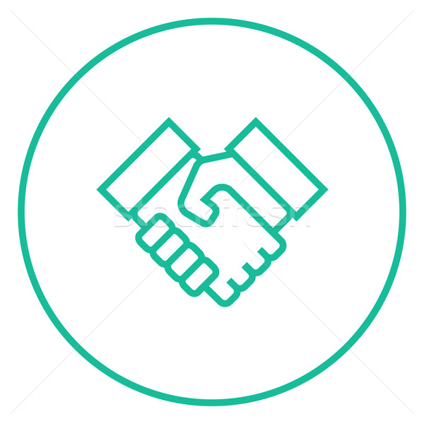 Handshake line Symbol Ecken Web mobile Stock foto © RAStudio