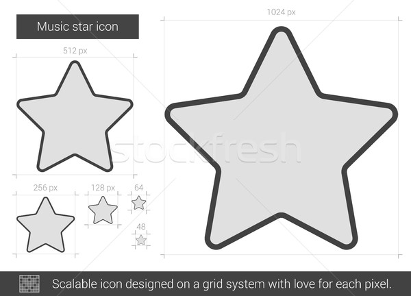 Music star line icon. Stock photo © RAStudio