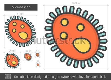 Microbe line icon. Stock photo © RAStudio