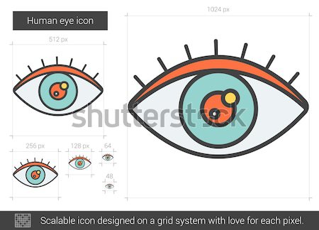 Human eye line icon. Stock photo © RAStudio