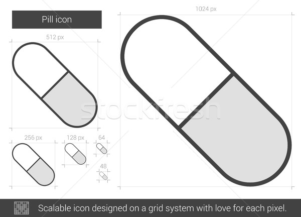 Pill line icon. Stock photo © RAStudio