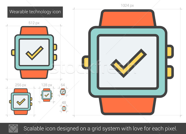 Wearable technology line icon. Stock photo © RAStudio