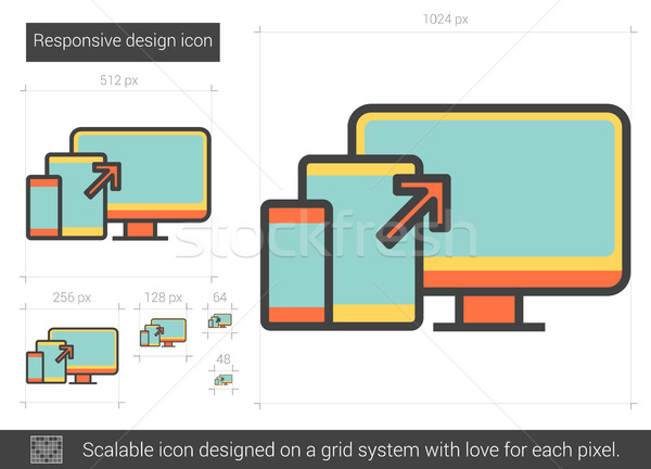 Foto stock: Sensible · diseno · línea · icono · vector · aislado