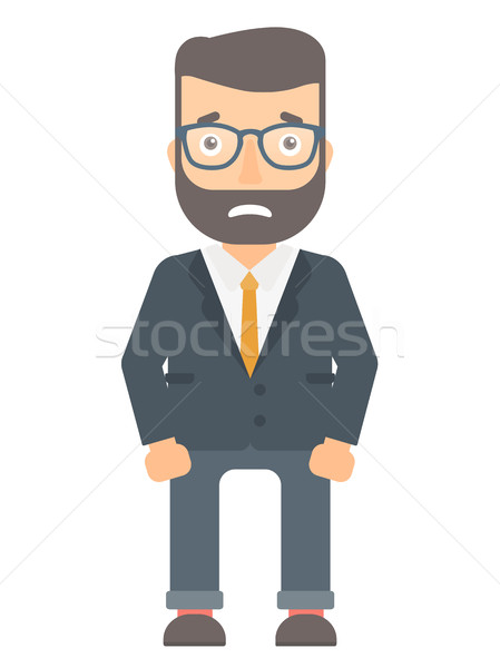 Embarrassed young businessman vector illustration. Stock photo © RAStudio