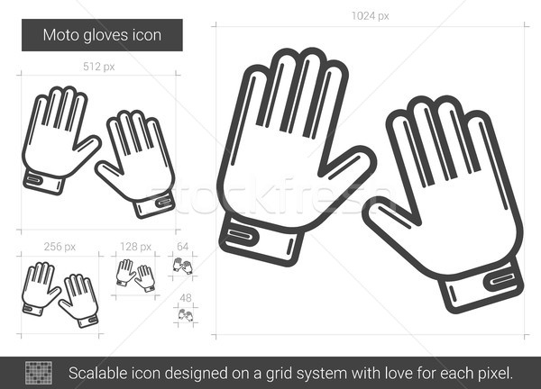 Moto gloves line icon. Stock photo © RAStudio