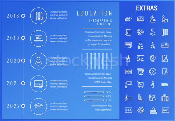 Educación infografía plantilla elementos iconos Foto stock © RAStudio