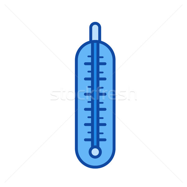 醫生 溫度計 線 圖標 向量 孤立 商業照片 © RAStudio