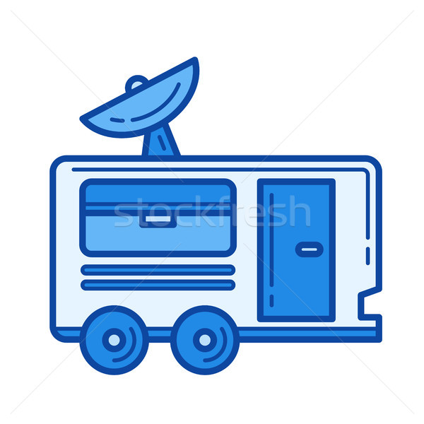Camping trailer line icon. Stock photo © RAStudio