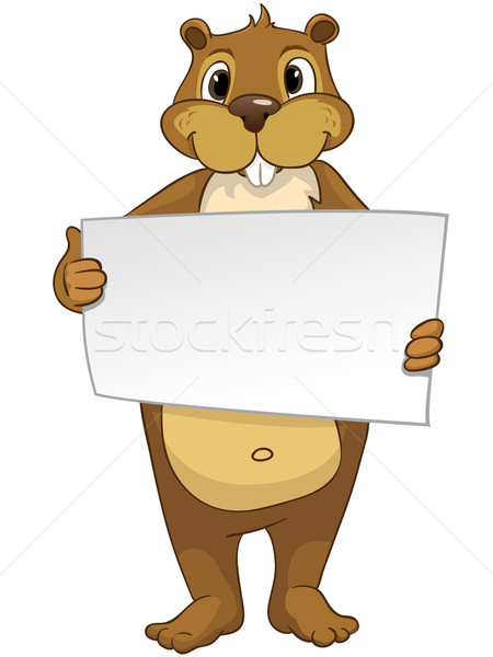 Beaver CREES. Look for Funny Beaver by Keyword 'CREES'. Stock photo © RAStudio