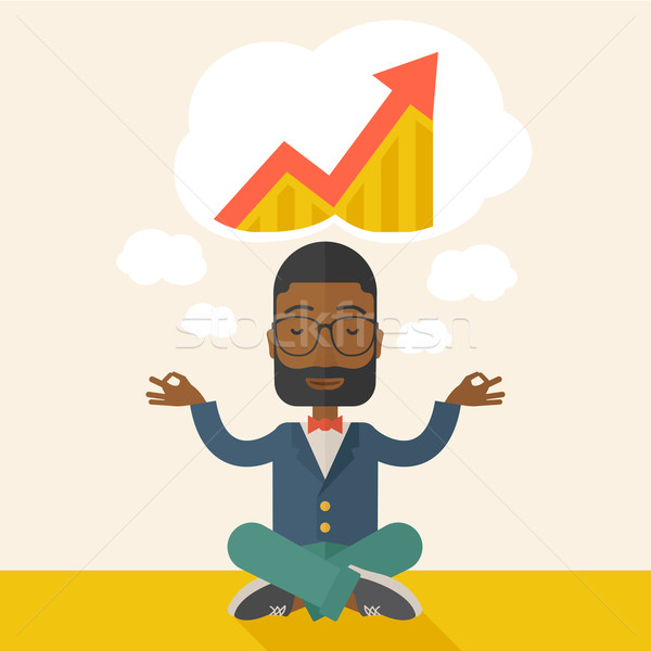 African Businessman get the idea Stock photo © RAStudio