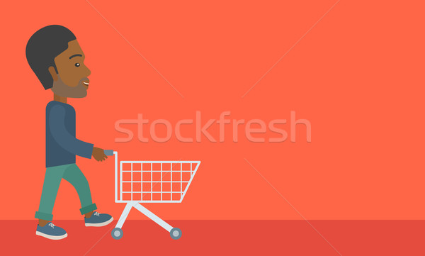 Man with empty cart Stock photo © RAStudio