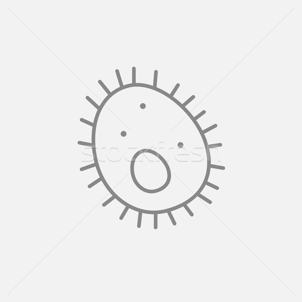 Bakteria line ikona internetowych komórkowych infografiki Zdjęcia stock © RAStudio