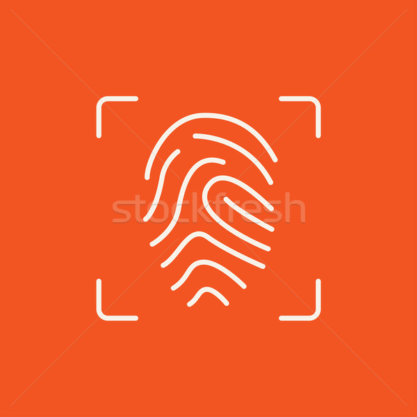 Fingerprint scanning line icon. Stock photo © RAStudio