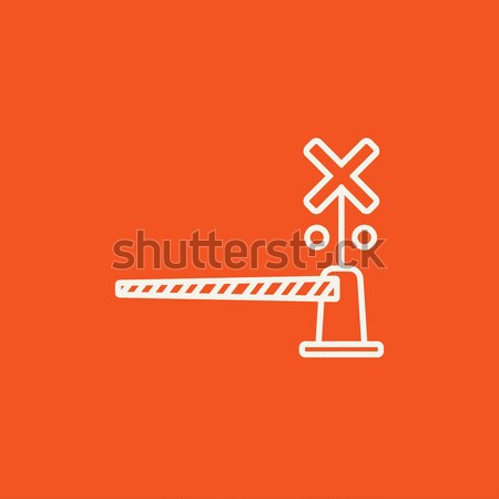 Railway barrier line icon. Stock photo © RAStudio