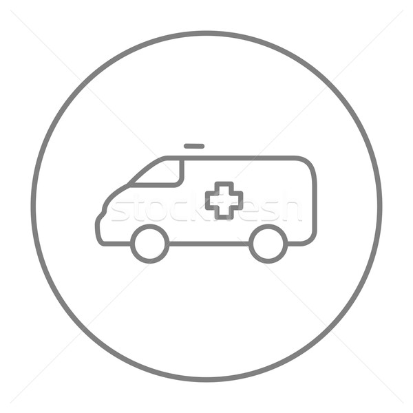 Foto stock: Ambulancia · coche · línea · icono · web · móviles