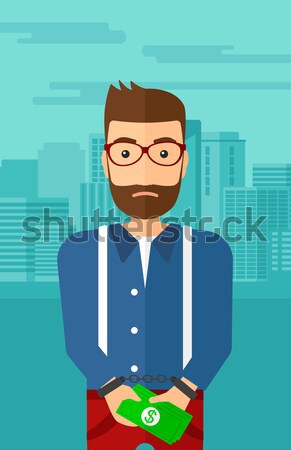 Man handcuffed for crime. Stock photo © RAStudio
