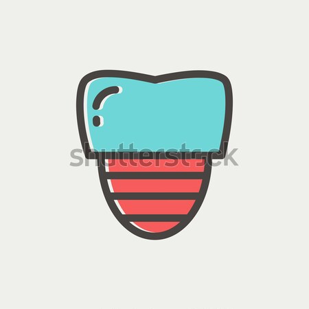 Tooth implant line icon. Stock photo © RAStudio