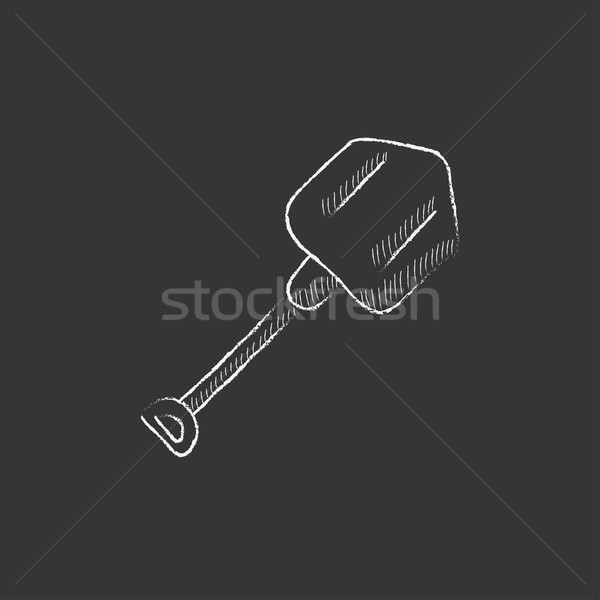 Shovel. Drawn in chalk icon. Stock photo © RAStudio