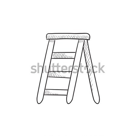 Stepladder line icon. Stock photo © RAStudio