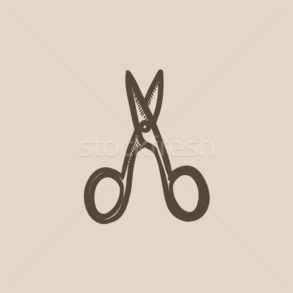 Nail scissors sketch icon. Stock photo © RAStudio