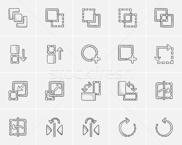 Technology sketch icon set. Stock photo © RAStudio