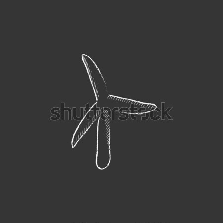 Szélmalom rajz ikon vektor izolált kézzel rajzolt Stock fotó © RAStudio