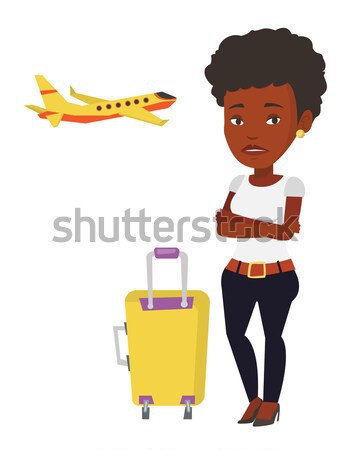 Young man suffering from fear of flying. Stock photo © RAStudio
