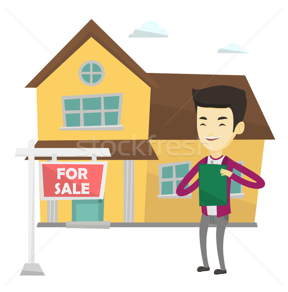 Real estate agent signing contract. Stock photo © RAStudio