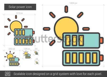 Solar power line icon. Stock photo © RAStudio