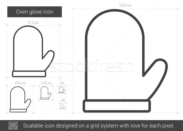 Oven glove line icon. Stock photo © RAStudio