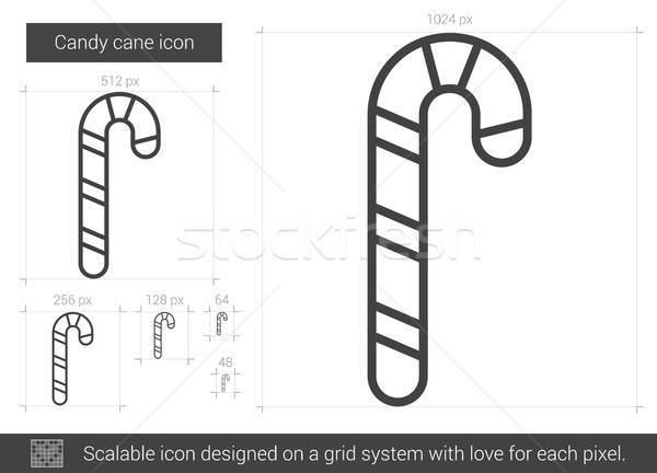 Candy cane line icon. Stock photo © RAStudio