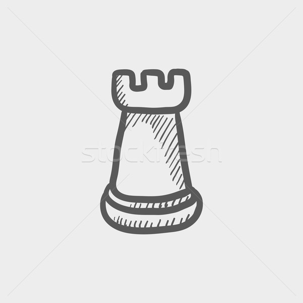 Chess rook sketch icon Stock photo © RAStudio