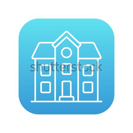 [[stock_photo]]: Deux · maison · individuelle · ligne · icône · web · mobiles