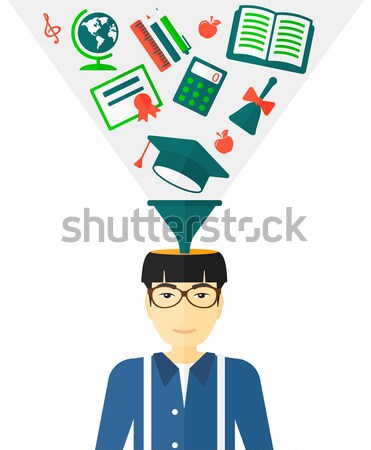 Smart cheerful woman. Stock photo © RAStudio