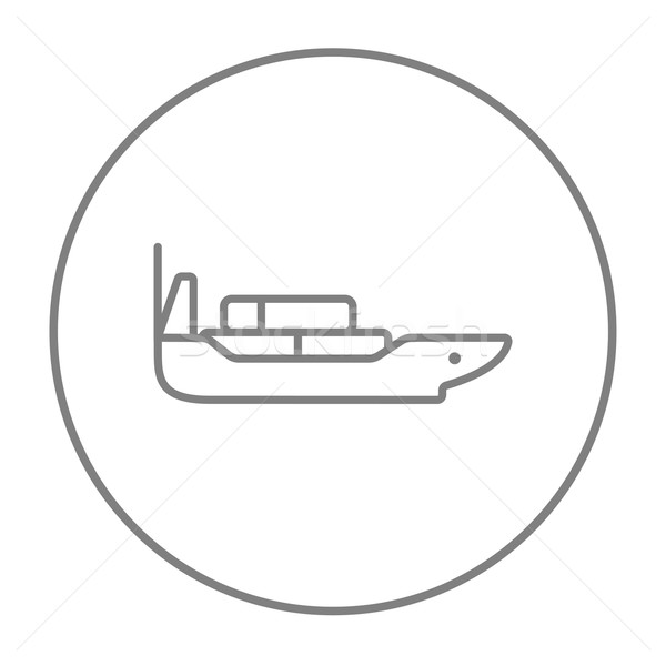 Cargo container ship line icon. Stock photo © RAStudio