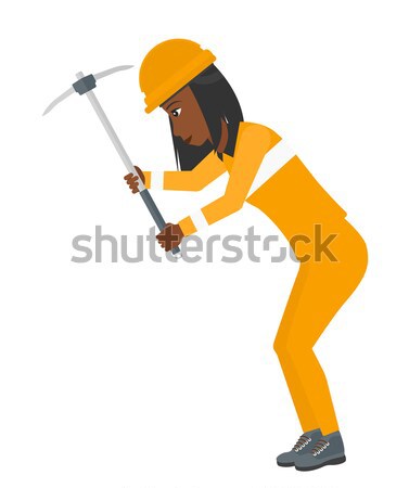 Miner working with pick. Stock photo © RAStudio