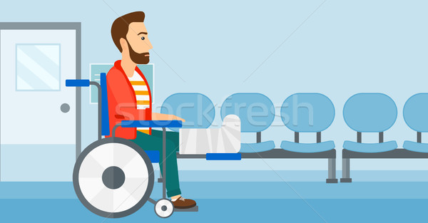 Stock photo: Patient sitting in wheelchair.
