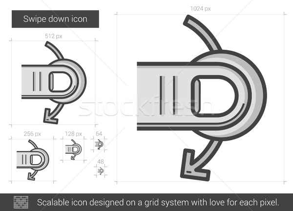 Swipe down line icon. Stock photo © RAStudio