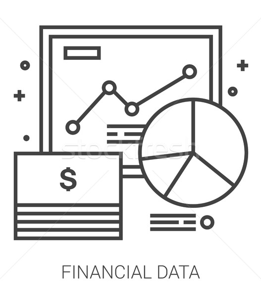 Financial data line infographic. Stock photo © RAStudio