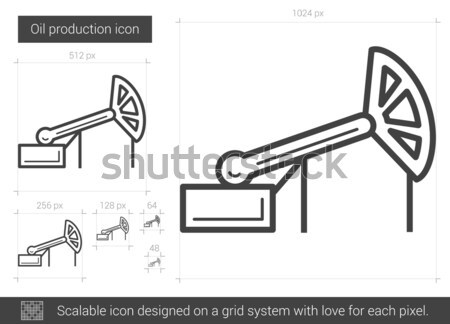 Oil production line icon. Stock photo © RAStudio