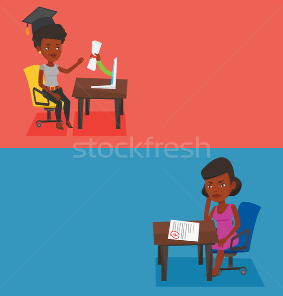 Two educational banners with space for text. Stock photo © RAStudio