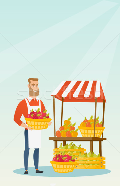 通り 販売者 果物 野菜 八百屋 立って ストックフォト © RAStudio