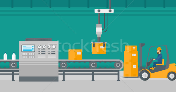 Robotic packaging production line. Stock photo © RAStudio