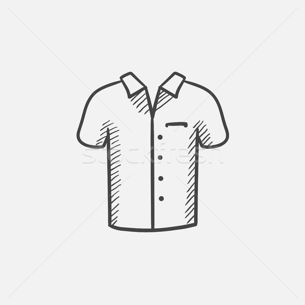 Polo shirt sketch icon. Stock photo © RAStudio
