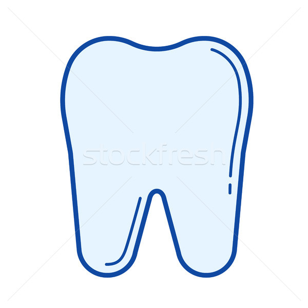 лечение зубов линия икона вектора изолированный белый Сток-фото © RAStudio