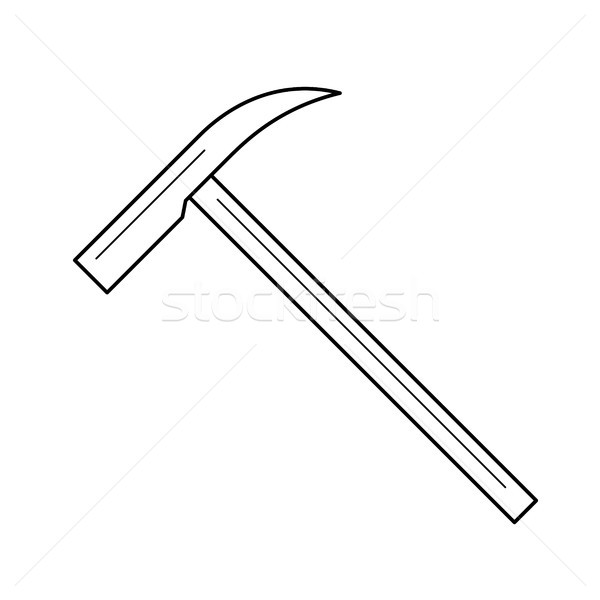 Ice ax line icon. Stock photo © RAStudio