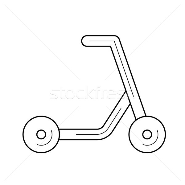 Stock photo: Kick scooter line icon.