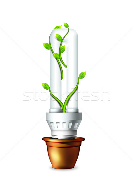 [[stock_photo]]: Ampoule · usine · ordinateur · design · nature