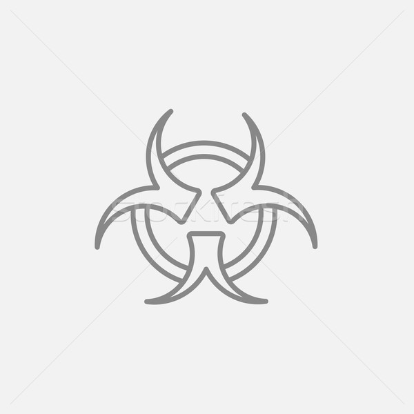 Bio hazard sign line icon. Stock photo © RAStudio